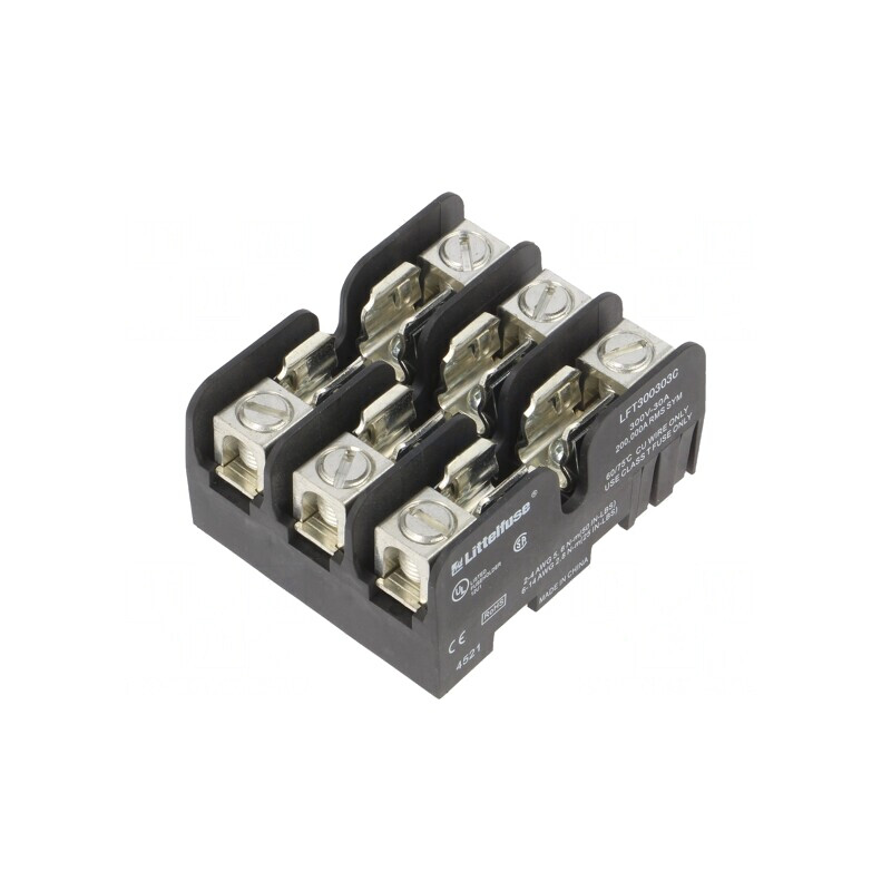 Clemă Siguranțe Cilindrice 30A 300V Poli 3 pentru Șină DIN | Electronic-mag.ro | Componente Electronice