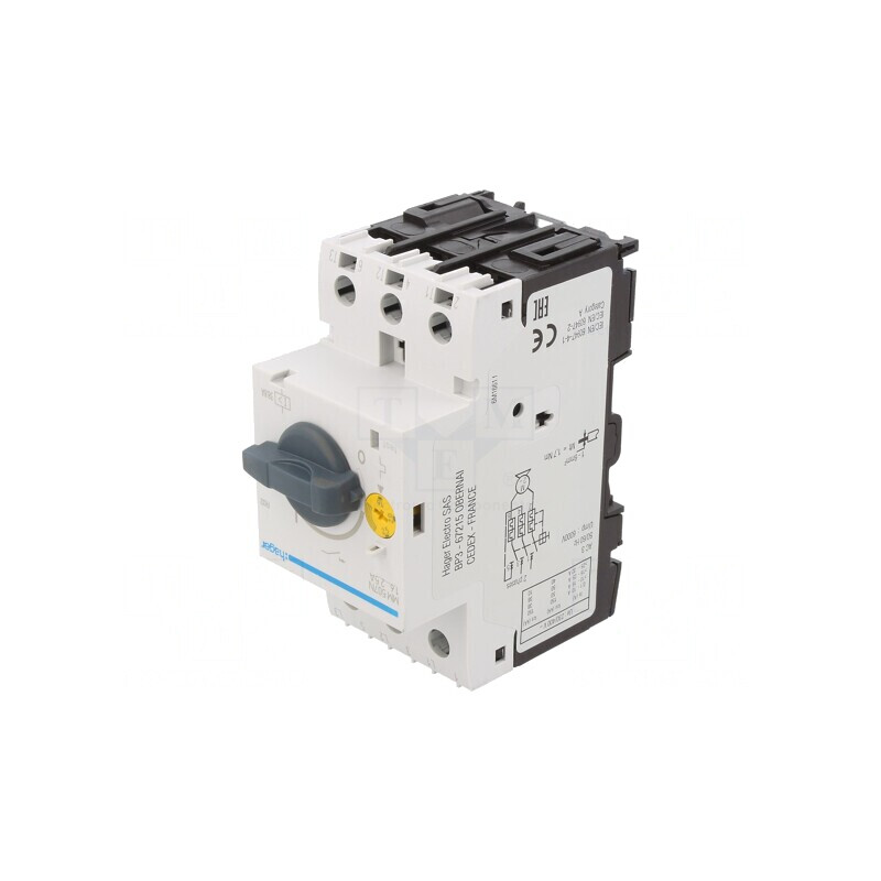 Întrerupător Motor 0.75kW 230VAC Șină DIN 1.6-2.5A | Electronic-mag.ro | Componente Electronice