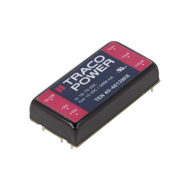 Convertor DC/DC 40W 18-75V 15V 2666mA | Electronic-mag.ro | Componente Electronice