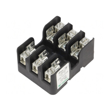 Clemă Siguranțe Cilindrice 30A 600V 3 Poli pentru Șină DIN | Electronic-mag.ro | Componente Electronice
