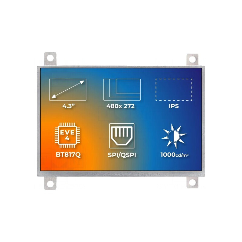 Display TFT 4,3" LED 480x272 RGB | Electronic-mag.ro | Componente Electronice