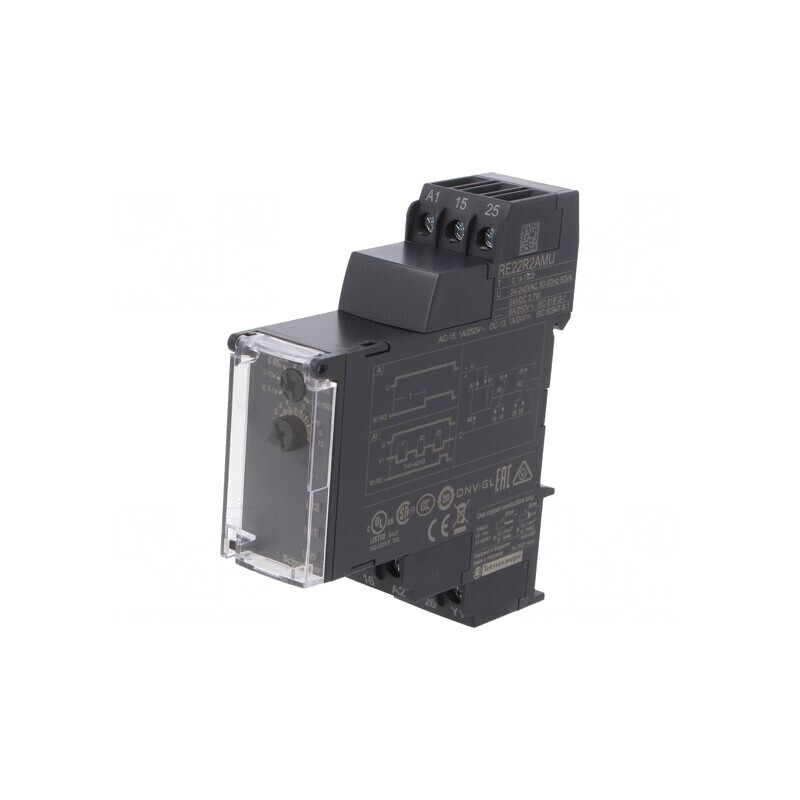 Timer Programabil DPDT 0,05s-100h 250VAC/8A 24-240VAC 24VDC IP20 | Electronic-mag.ro | Componente Electronice