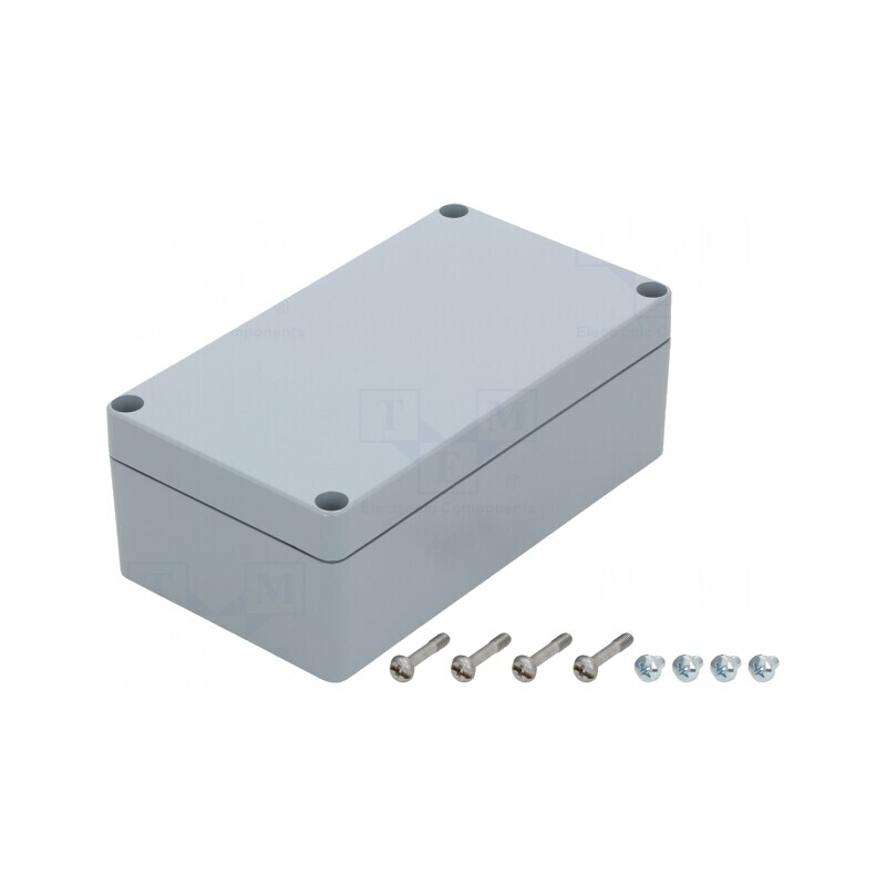 Carcasă Universală Aluminiu Gri 125x222x81mm | Electronic-mag.ro | Componente Electronice