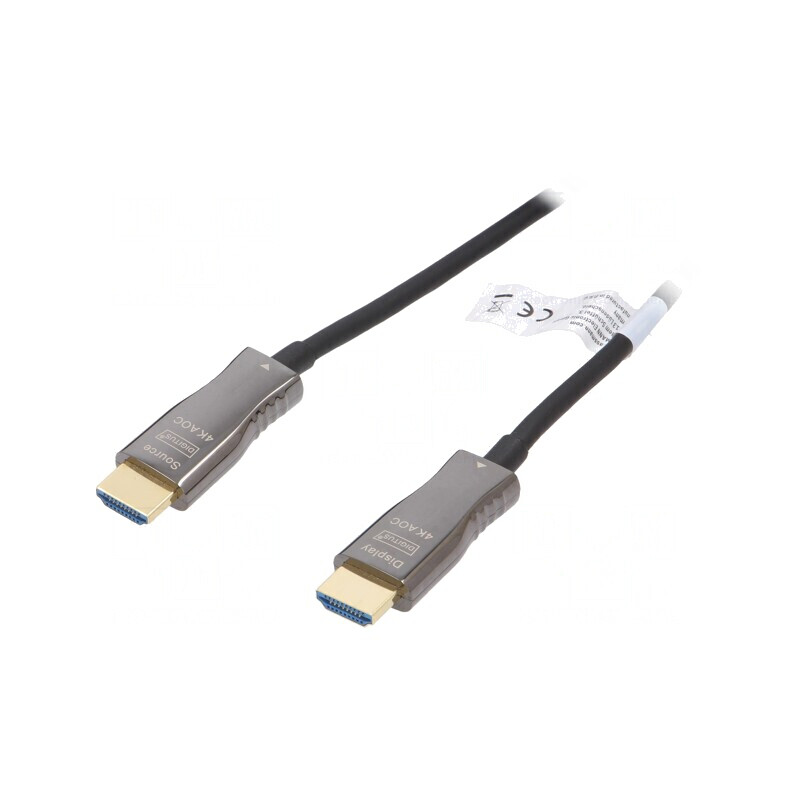 Cablu HDMI 2.0 Optic 30m Negru | Electronic-mag.ro | Componente Electronice