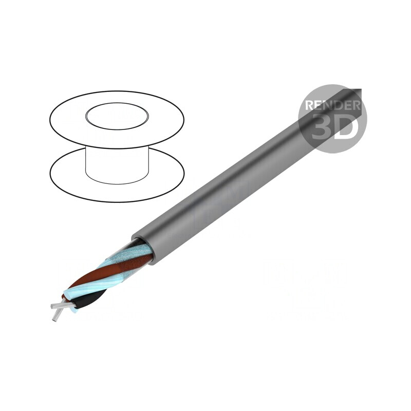 Cablu neecranat Pro-Tekt 2x24AWG 50m 300V Cu litat | Electronic-mag.ro | Componente Electronice