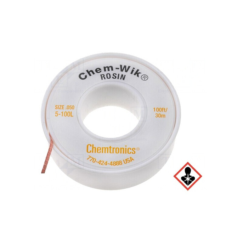 Bandă Dezlipit Fără Halogenuri cu Colofoniu 1.27mm | Electronic-mag.ro | Componente Electronice