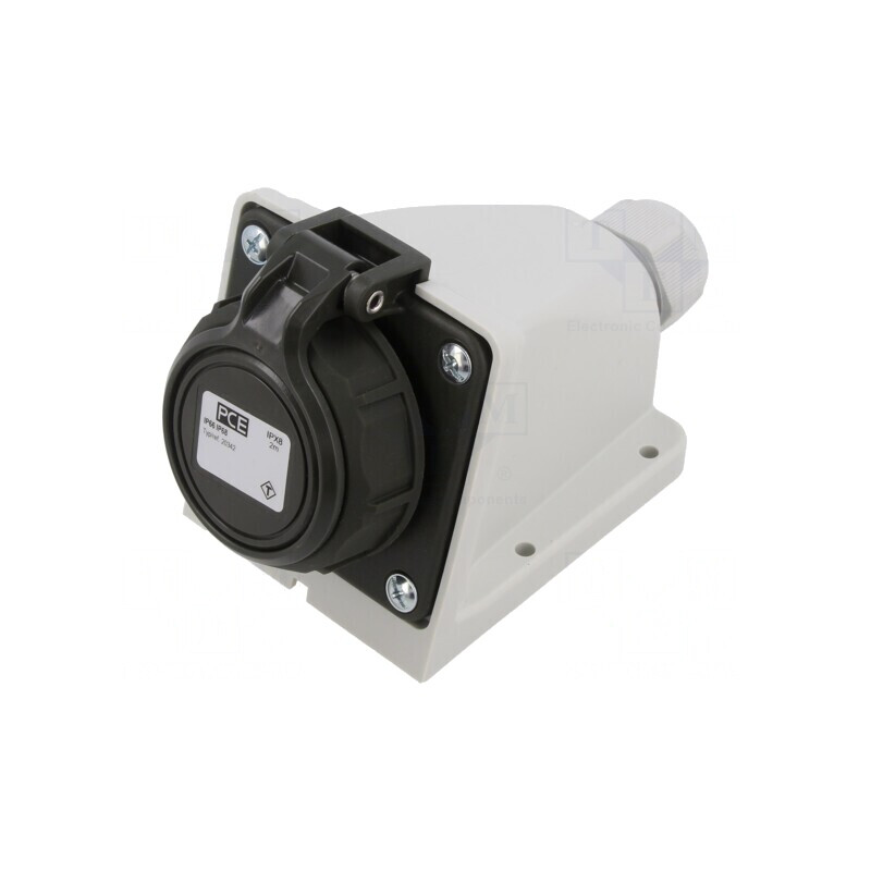 Conector Alimentare AC Verde 250V 16A 2P+PE | Electronic-mag.ro | Componente Electronice
