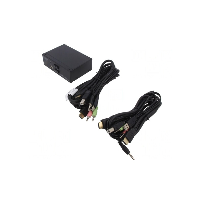 Întrerupător KVM HDMI 1.4 USB 2.0 Negru | Electronic-mag.ro | Componente Electronice