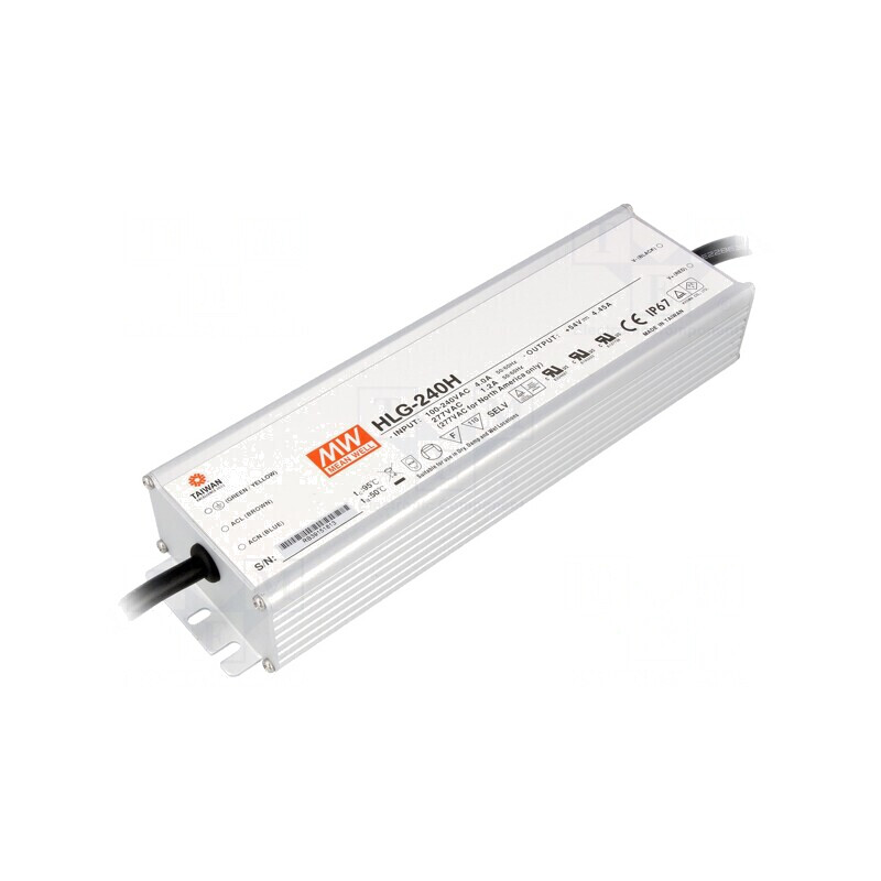 Alimentator LED 240W 30VDC 8A IP67 HLG | Electronic-mag.ro | Componente Electronice