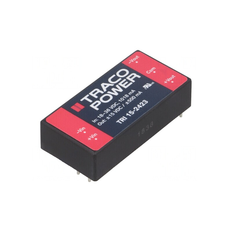 Convertor DC/DC 15W 18-36V la 15V/-15V | Electronic-mag.ro | Componente Electronice