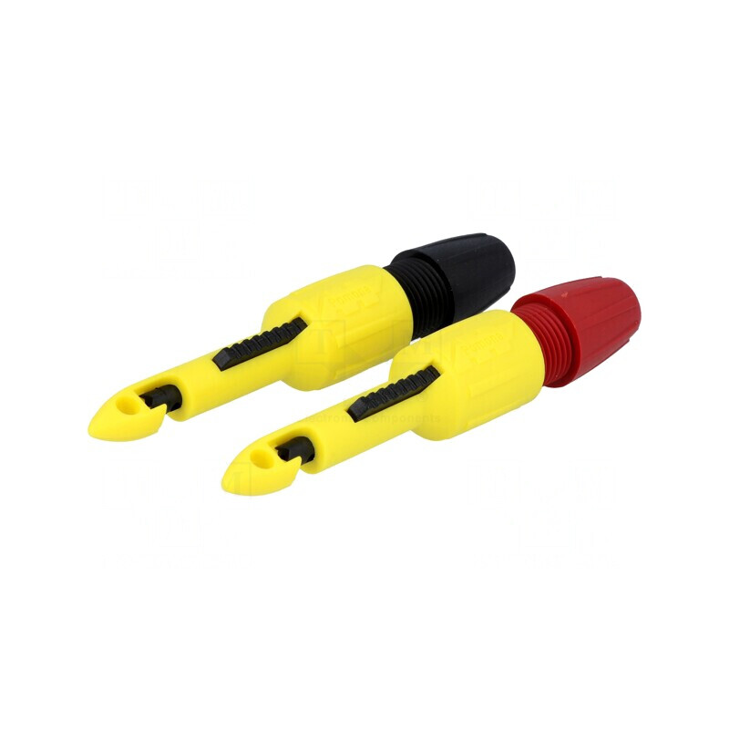 Clips de măsurare negru-roșu 4mm 70VDC | Electronic-mag.ro | Componente Electronice