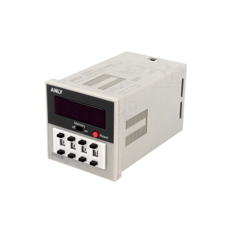 Contor Electronic LED cu Indicator Mecanic Impulsuri 9999 SPDT 12-48V AC/DC | Electronic-mag.ro | Componente Electronice