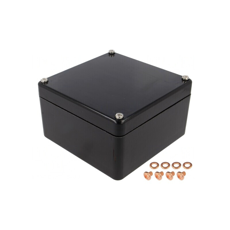 Carcasă universală neagră 160mm x 160mm x 90mm | Electronic-mag.ro | Componente Electronice