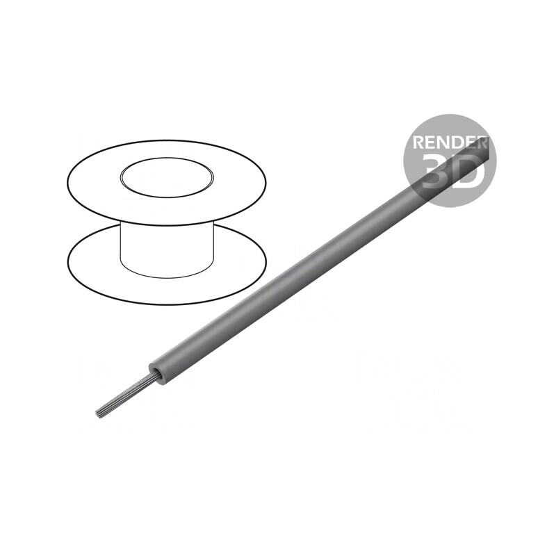 Cablu HookUp Wire 26AWG PVC Gri 600V 305m | Electronic-mag.ro | Componente Electronice