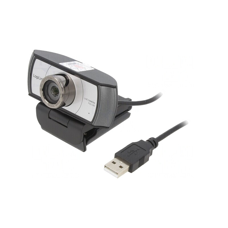 Webcam USB Full HD 1080p Neagră Argintie | Electronic-mag.ro | Componente Electronice