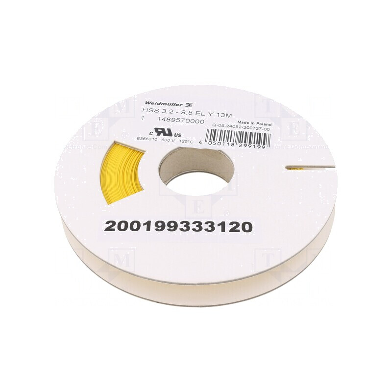 Manșon termocontractabil 3:1 9,5mm 13m galben | Electronic-mag.ro | Componente Electronice
