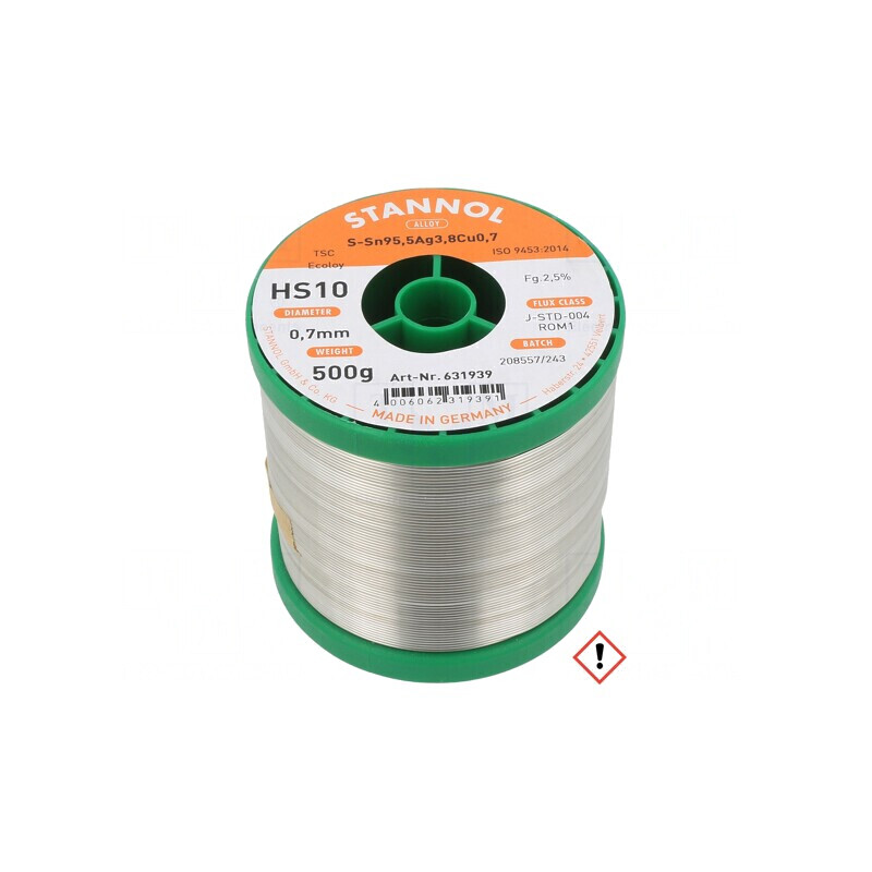 Sârmă de lipit fără plumb Sn95,5Ag3,8Cu0,7 700um 0,5kg | Electronic-mag.ro | Componente Electronice