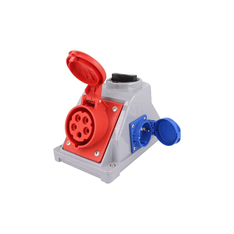 Conector Alimentare AC Trifazat 16A 400VAC IP44 Soclu Mamă | Electronic-mag.ro | Componente Electronice