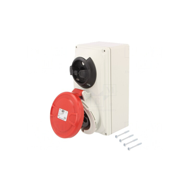 Conector Alimentare AC Trifazat Soclu Mamă 32A 400VAC IP44 | Electronic-mag.ro | Componente Electronice