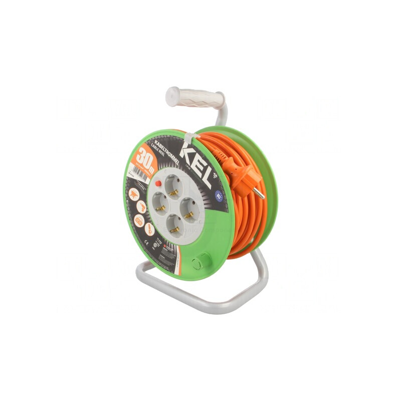 Prelungitor Bobinat 30m 4 Prize Portocaliu | Electronic-mag.ro | Componente Electronice