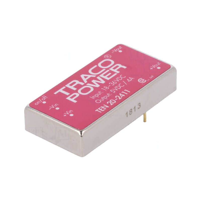 Convertor DC/DC 20W 18-36V la 5V 4A 330kHz TEN 20-2411 | Electronic-mag.ro | Componente Electronice