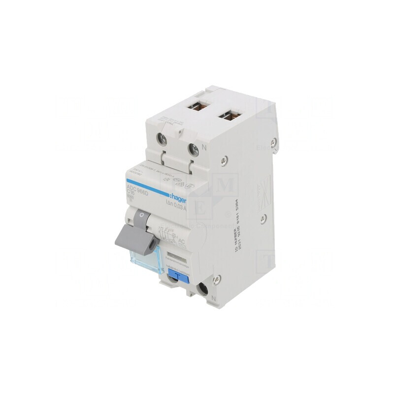 Întrerupător RCBO 16A 30mA 1P+N 240VAC IP20 | Electronic-mag.ro | Componente Electronice