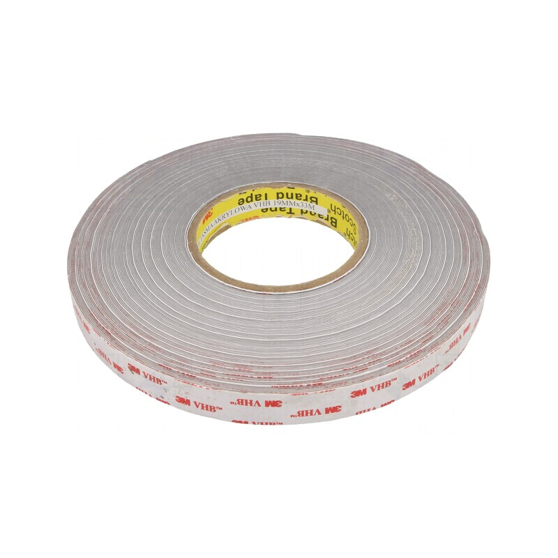 Bandă de Fixare Acrilică Gri 19mm x 33m VHB 4936 | Electronic-mag.ro | Componente Electronice