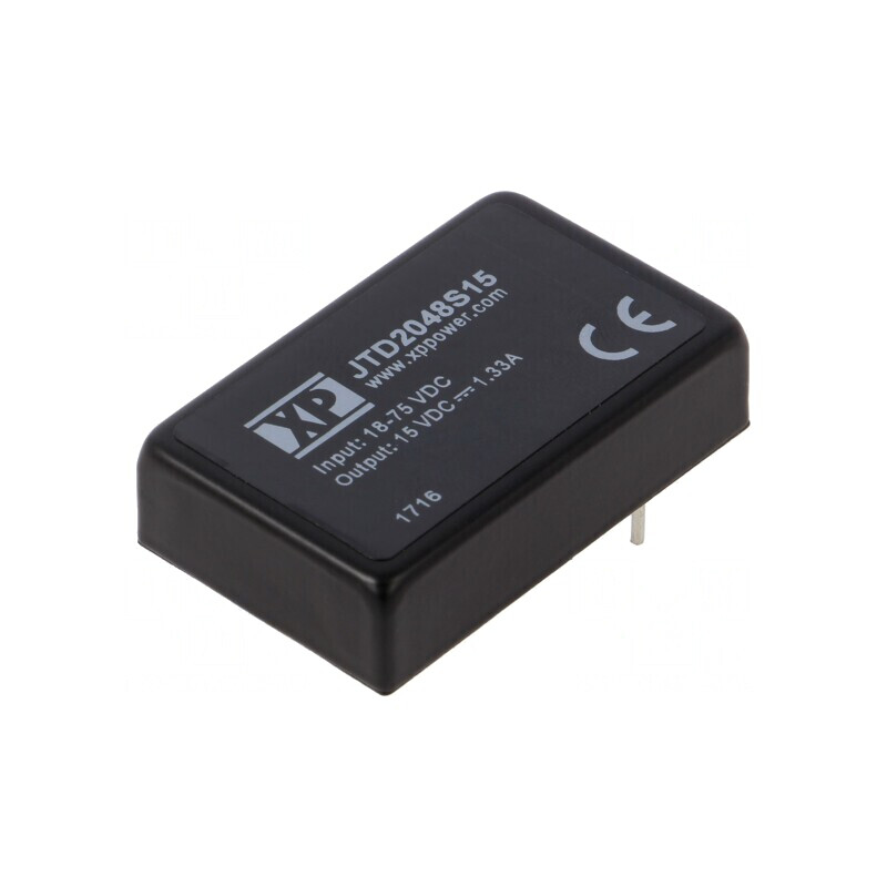 Convertor DC/DC 20W 18-75V la 15V 1,33A THT | Electronic-mag.ro | Componente Electronice