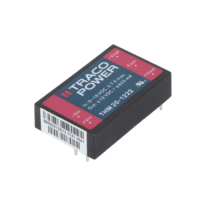 Convertor DC/DC 20W 9-18V la 12V/-12V | Electronic-mag.ro | Componente Electronice
