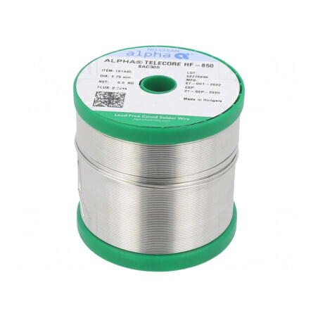 Sârmă de lipit fără plumb 0,75mm 500g SAC305 | Electronic-mag.ro | Componente Electronice