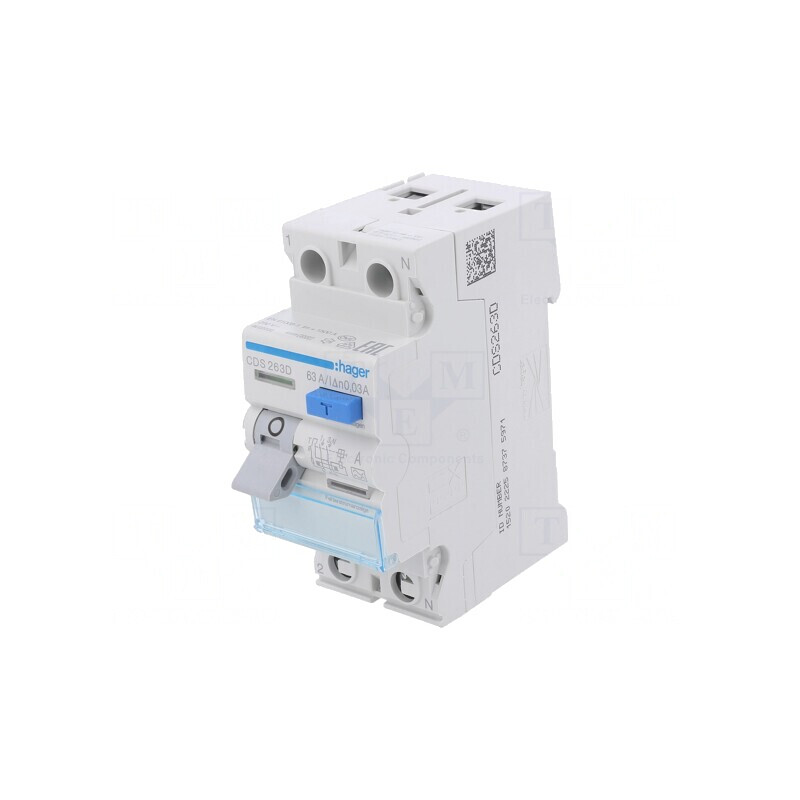 Întrerupător diferențial 63A 30mA 1P+N 240VAC | Electronic-mag.ro | Componente Electronice