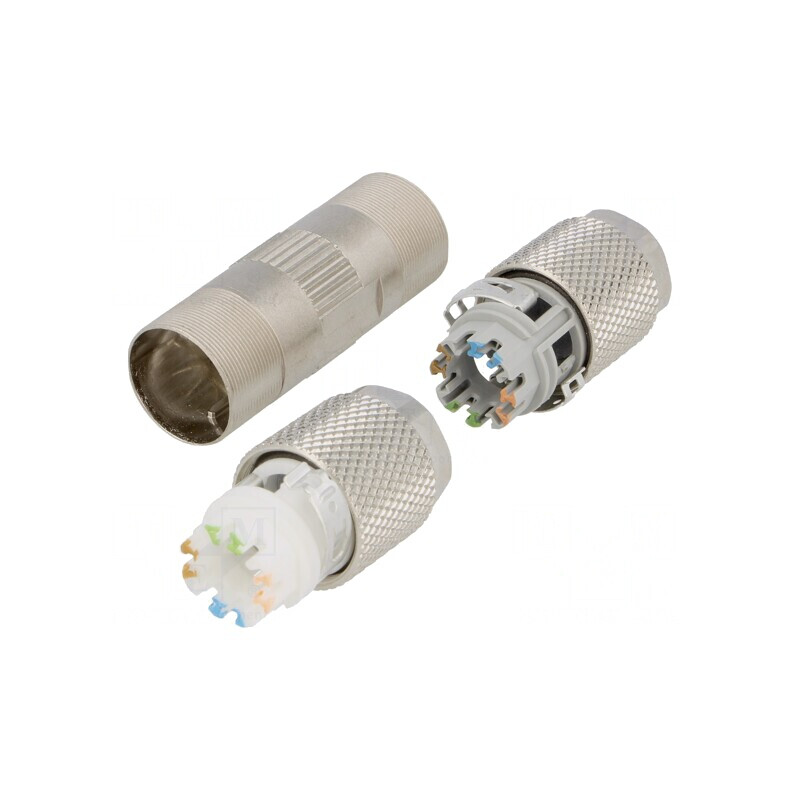 Cuplă M12 pe cablu IP67 Cat 7a | Electronic-mag.ro | Componente Electronice