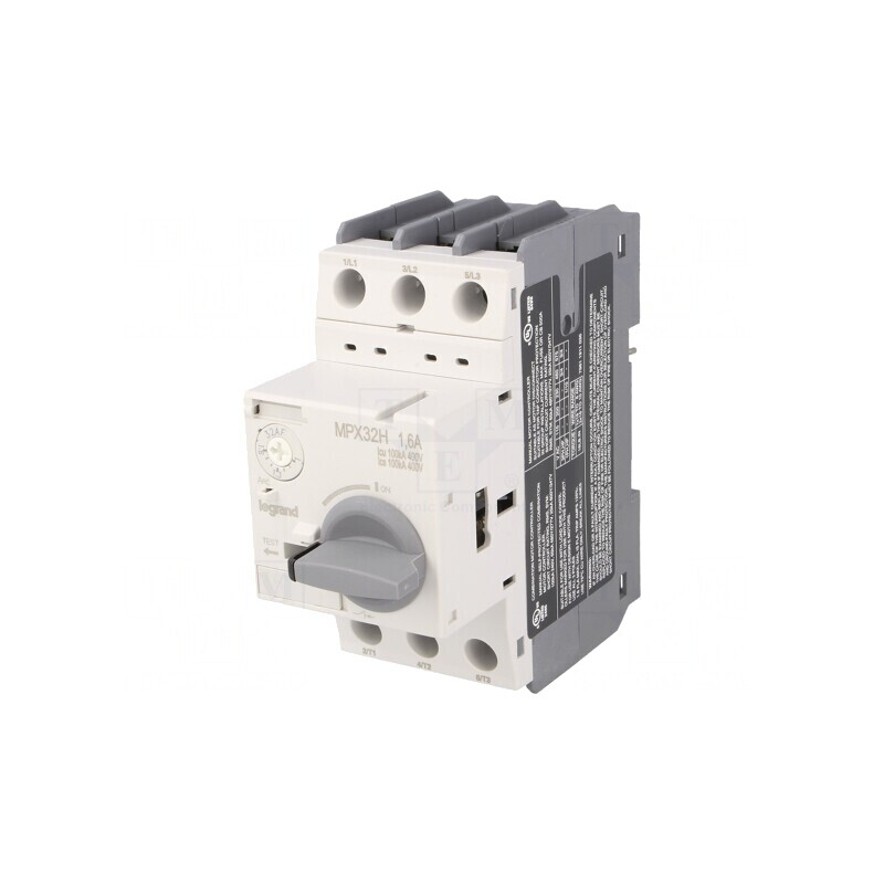 Întrerupător Motor 0,37/0,55kW pentru Şină DIN 230-690V 1.0-1.6A | Electronic-mag.ro | Componente Electronice