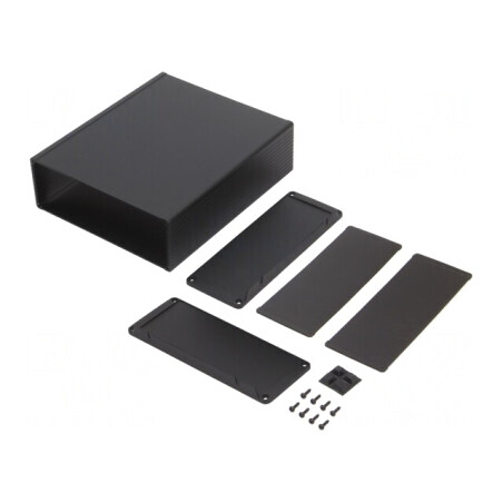 Carcasă cu panou cu lame de fixare 191mm x 220mm | Electronic-mag.ro | Componente Electronice