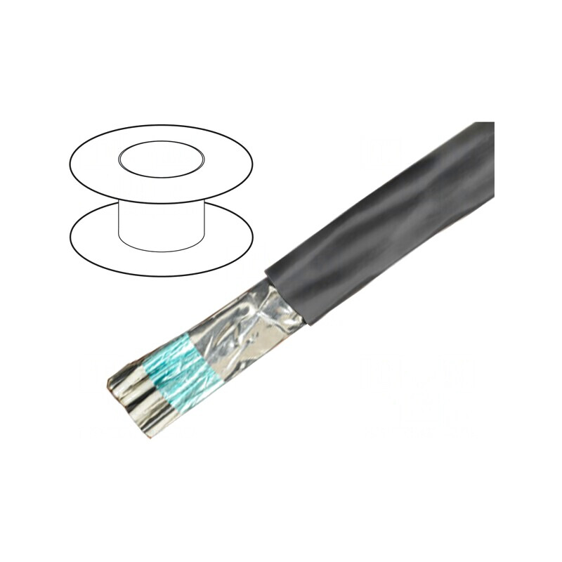 Cablu Alpha Essential 4x28AWG PVC Gri Închis 30,5m | Electronic-mag.ro | Componente Electronice