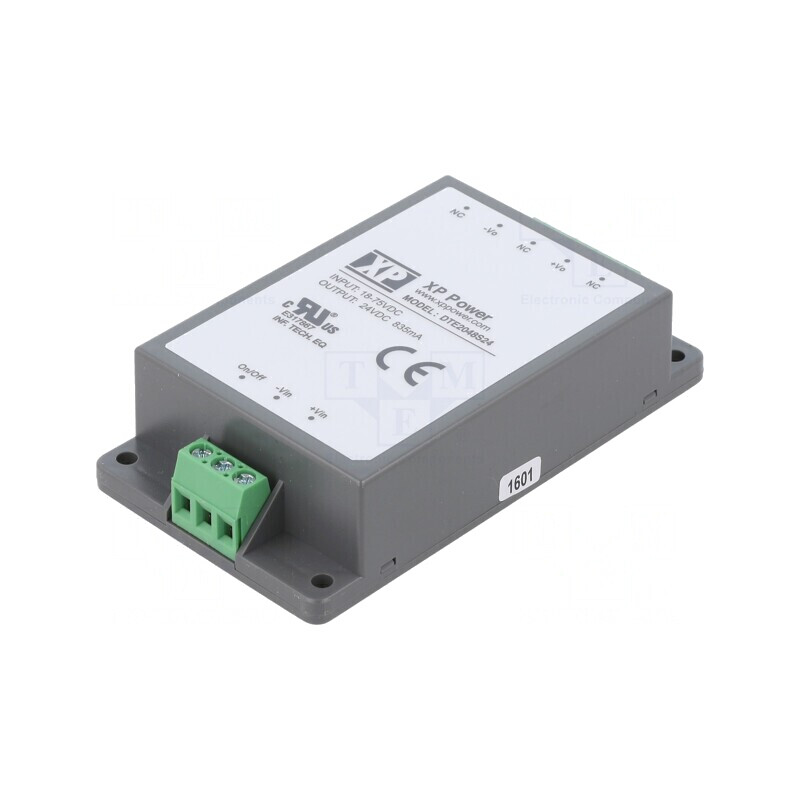 Convertor DC/DC 20W 18-75V la 24V 835mA | Electronic-mag.ro | Componente Electronice