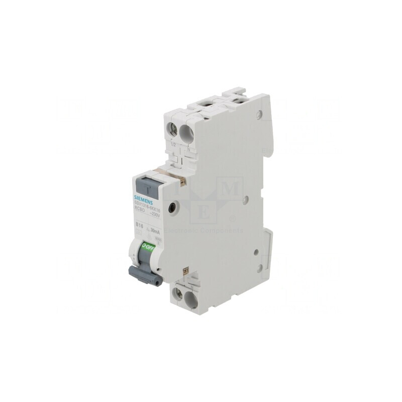 Întrerupător RCBO 16A 30mA 1P+N 230/400V | Electronic-mag.ro | Componente Electronice