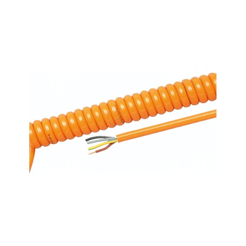 Cablu Spiră PUR Portocaliu 5G0,75mm2 | Electronic-mag.ro | Componente Electronice