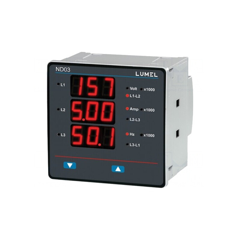 Aparat de Măsură Parametri de Rețea Digital pentru Montare ND03 | Electronic-mag.ro | Componente Electronice