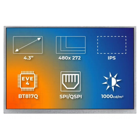 Afișaj TFT 4,3" 480x272 LED RGB | Electronic-mag.ro | Componente Electronice