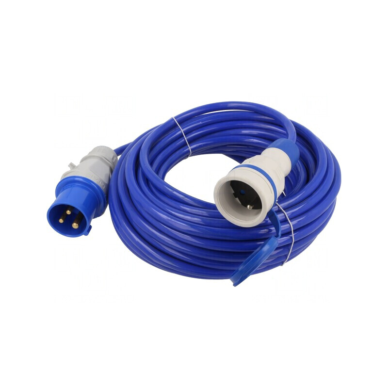 Prelungitor alimentare 15m 16A albastru | Electronic-mag.ro | Componente Electronice