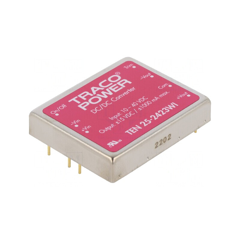 Convertor DC/DC 25W 10-40V la 15V/-15V | Electronic-mag.ro | Componente Electronice