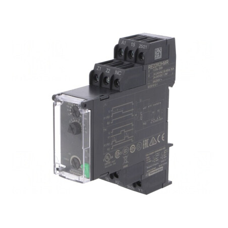 Timer RE22R2HMR 0.05s-300h DPDT 250VAC 8A 24-240VAC/DC | Electronic-mag.ro | Componente Electronice