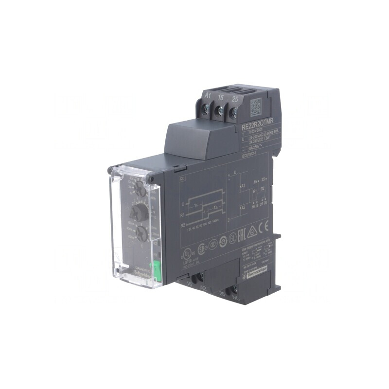 Timer RE22R2QTMR 0.05s-300h DPDT 250VAC 8A 24-240V | Electronic-mag.ro | Componente Electronice