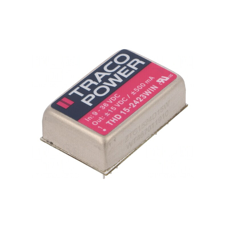 Convertor DC/DC 15W 9-36V la 15V/-15V | Electronic-mag.ro | Componente Electronice