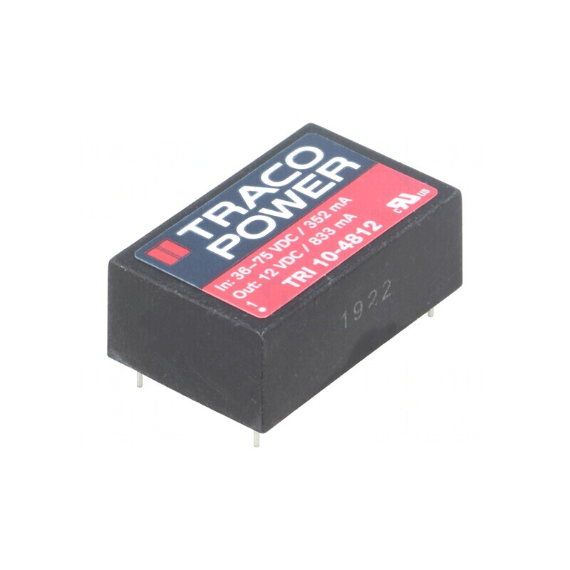 Convertor DC/DC 10W 36-75V la 12V DIP24 TRI 10-4812 | Electronic-mag.ro | Componente Electronice