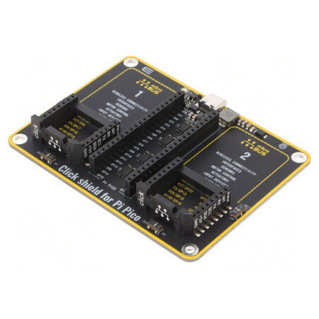 Click Shield pentru Pi Pico - Multiadaptor GPIO/I2C/PWM/SPI/UART | Electronic-mag.ro | Componente Electronice