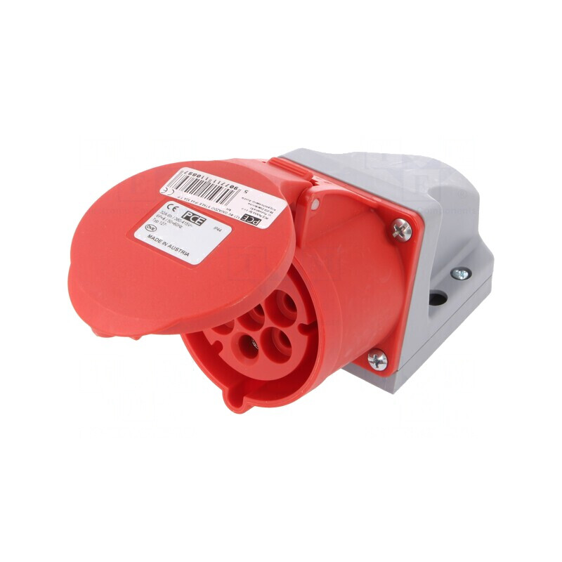Conector Alimentare AC Trifazat Soclu Mamă 32A 400VAC IP44 | Electronic-mag.ro | Componente Electronice