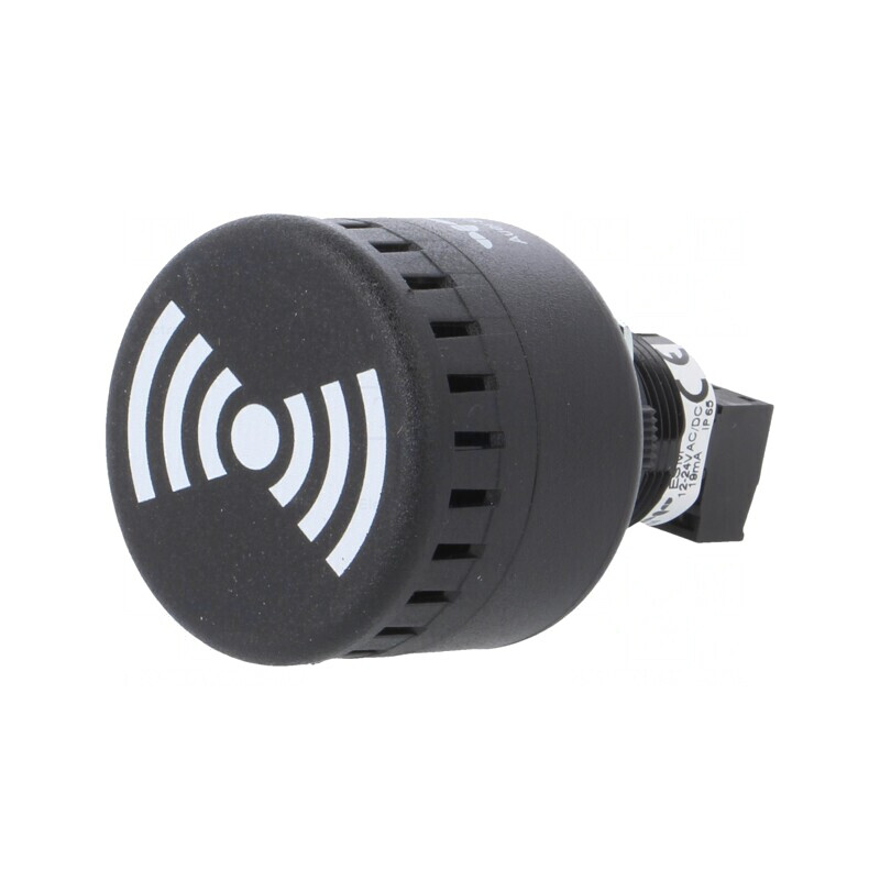 Buzzer Acustic 24VDC/24VAC IP65 Negru | Electronic-mag.ro | Componente Electronice