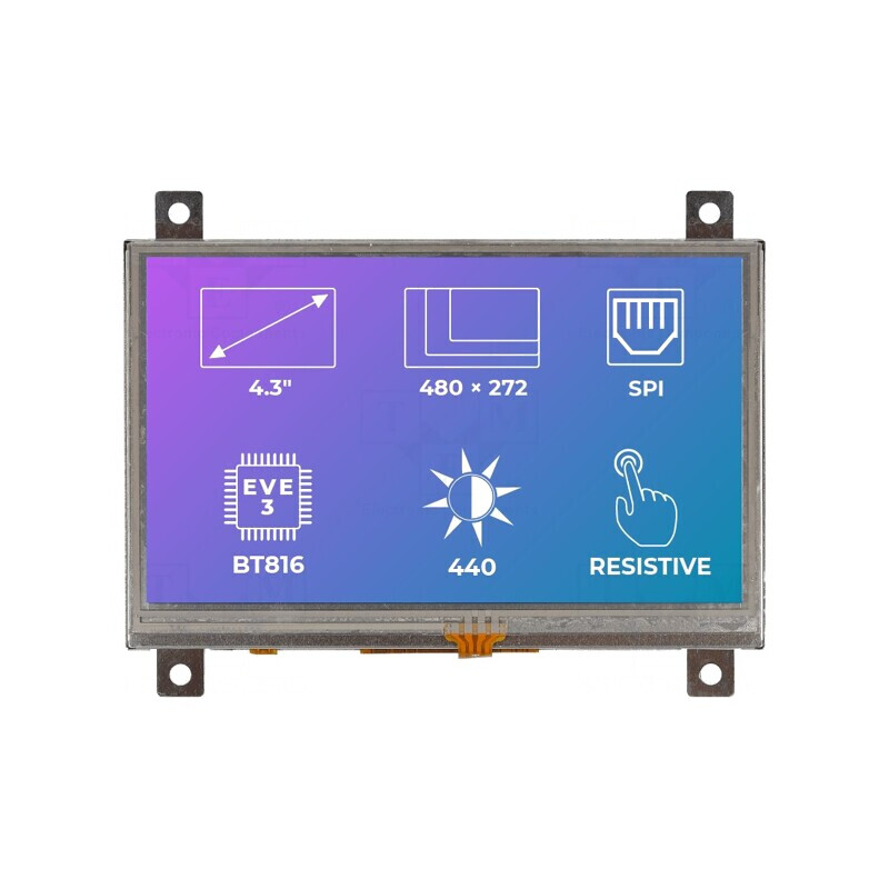 Afișaj TFT 4,3" LED 480x272 EVE3 | Electronic-mag.ro | Componente Electronice